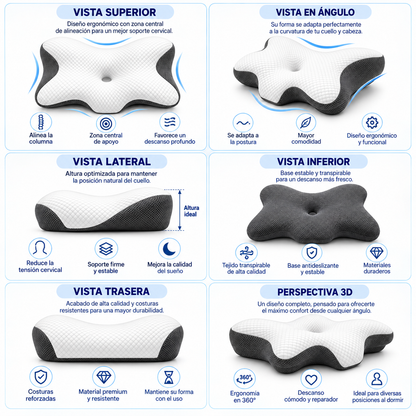 ViscoNeck™ — Almohada Cervical Ergonómica 2 en 1